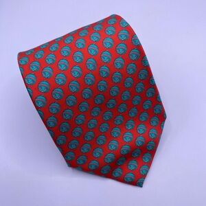 Red and Blue Geometric Tie